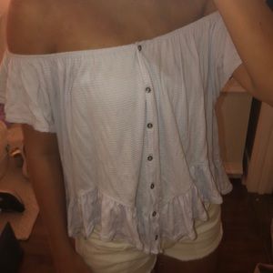 Free People Lavender Off the shoulder top.
